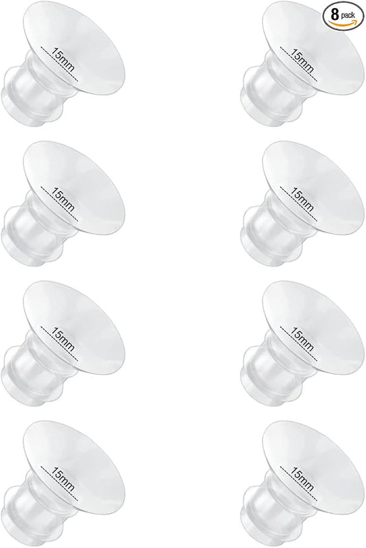 Flange Inserts 15mm 8PC Compatible with Momcozy S12 pro/S9 pro/S9/S10/S12/Medela/TSRETE/Spectra/Bellababy etc 24mm Wearable Breast Pump, Reduce 24mm Tunnel Down to Correct Size