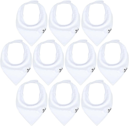DiaperSquad's Baby Bibs for Drooling and Teething, Bibs for Boys, Baby Girl - Solid Cotton Baby Drool Bibs