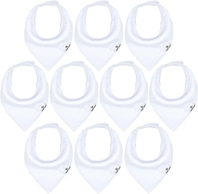 DiaperSquad's Baby Bibs for Drooling and Teething, Bibs for Boys, Baby Girl - Solid Cotton Baby Drool Bibs