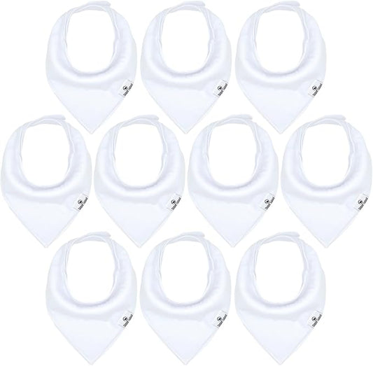 DiaperSquad's Baby Bibs for Drooling and Teething, Bibs for Boys, Baby Girl - Solid Cotton Baby Drool Bibs