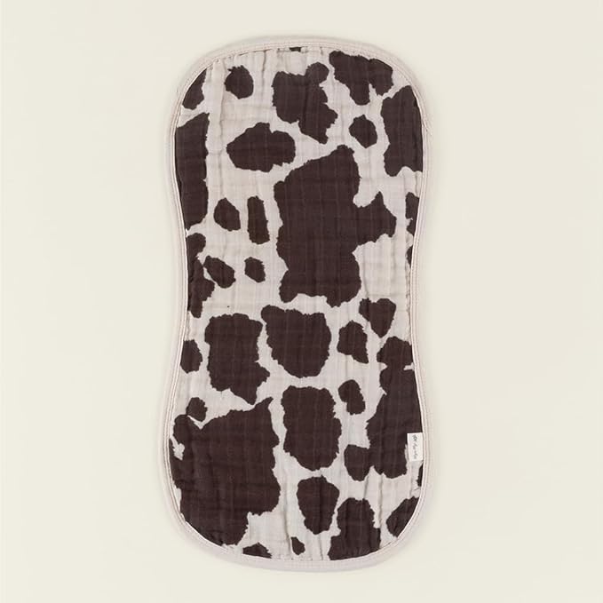 Itzy Ritzy Set of 2 Baby Burp Cloths – Ultra-Soft Absorbent Burping Cloths for Babies - Made of 100% Cotton Muslin and Generously Sized with Trendy Coordinating Prints – Machine Washable (Cow Print)