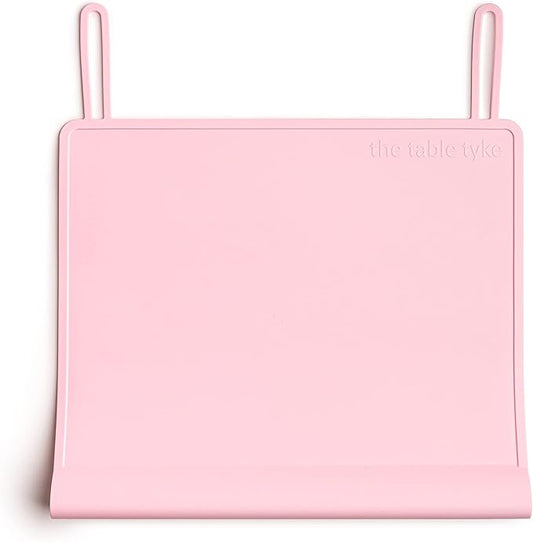 The Table Tyke Silicone Placemats for Toddlers with Patented Edge Bumper | Kids Placemats Non Slip Travel Ready | Baby Placemat BPA Free for Restaurant Dining Table | Ballet Pink