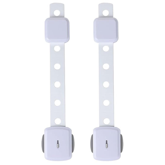Fursafe&Q Cabinet Locks Baby Proofing, Baby Drawer Safety Locks -Adhesive Child Safety Lock Straps Adjustable Door Latch for Fridge Toilet Oven No Drill Furniture Kitchen Lock