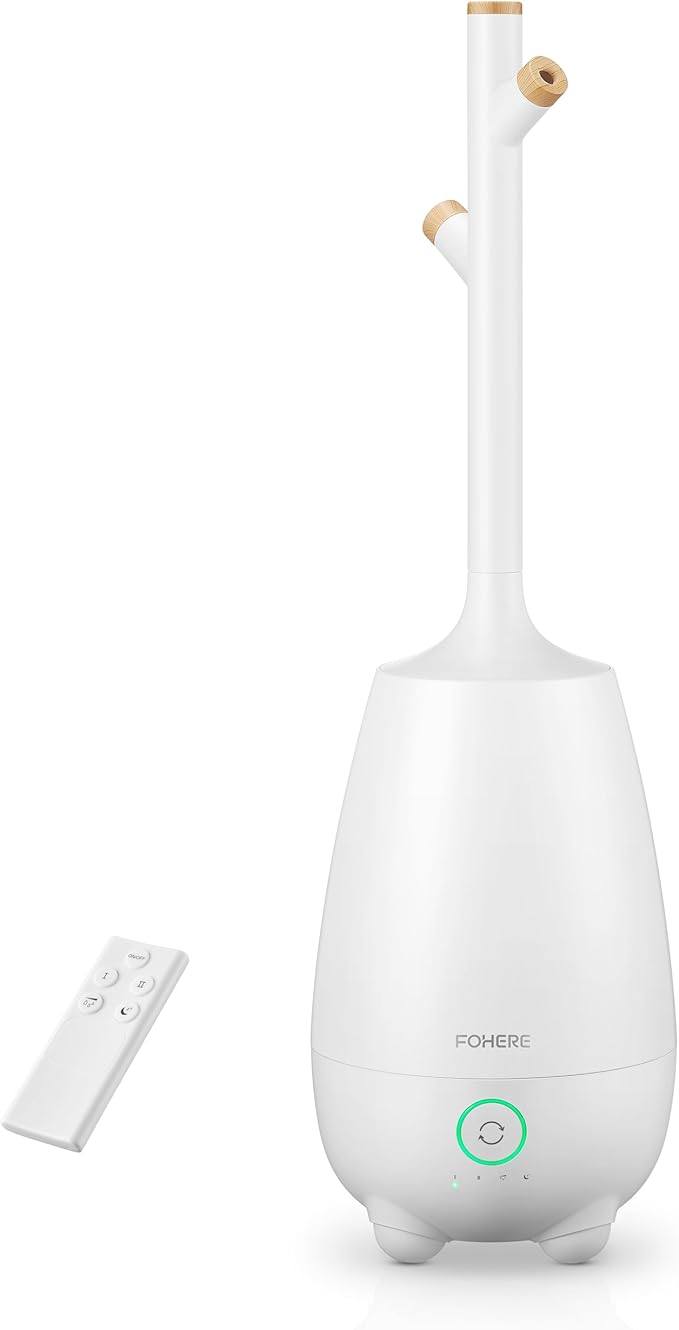 Humidifiers for Bedroom Large Room Home, 5L Quiet Cool Mist Top Fill Humidifier with Essential Oil Diffuser, Remote Control, Smart Humidistat, Sleep Mode, for Baby, Plants, Office, Nursery