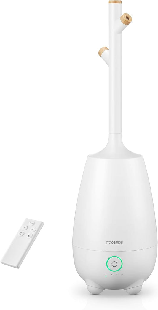 Humidifiers for Bedroom Large Room Home, 5L Quiet Cool Mist Top Fill Humidifier with Essential Oil Diffuser, Remote Control, Smart Humidistat, Sleep Mode, for Baby, Plants, Office, Nursery