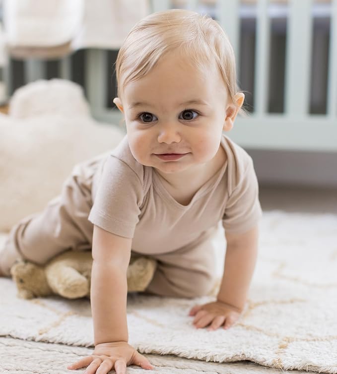 Burt's Bees Baby Organic Cotton Bodysuits – Baby Boy & Girl Short and Long Sleeve One-Pieces, 5-Pack