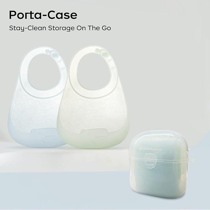 bc babycare Lightweight Silicone Baby Bibs with Adjustable Neck, Toddler Silicone Bibs with 3D Food Catcher Pocket, BPA-Free