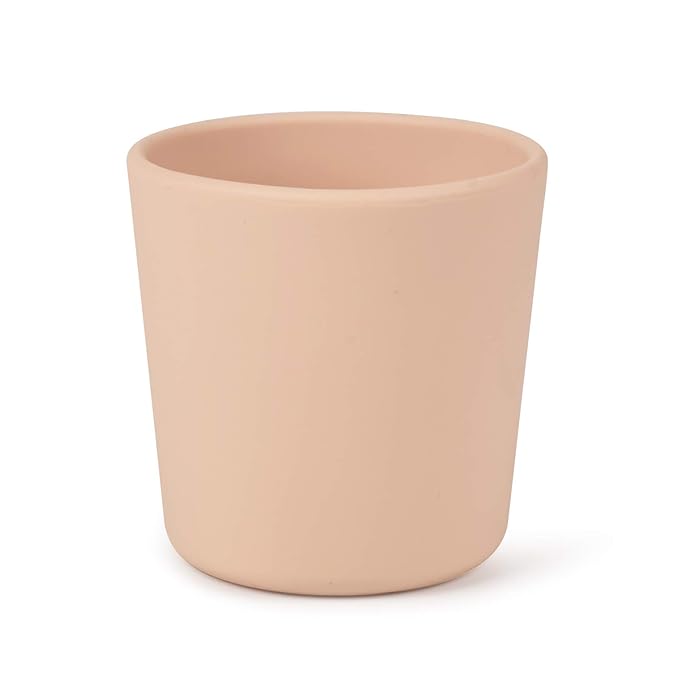 Silicone Toddler Cup 5 oz, First Open Cup for Toddlers 1-3 years old, Unbreakable, Non-Smell, Anti-Slip, Dishwasher Safe (Orange)