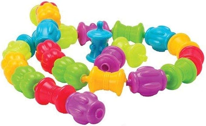Constructive Playthings Colorful Snap Beads Set for Children and Toddlers Ages 1+, Pop Beads Arts and Craft Developmental Kids STEM Toy Set, Multicolor