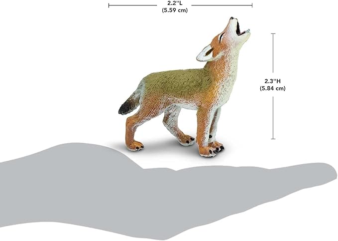 Safari Ltd. Coyote Pup Figurine - Lifelike 2.5" Model Figure - Educational Toy for Boys, Girls, and Kids Ages 1+