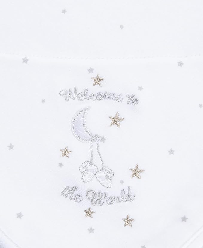 Little Me unisex baby nursery swaddling blankets, White, One Size US