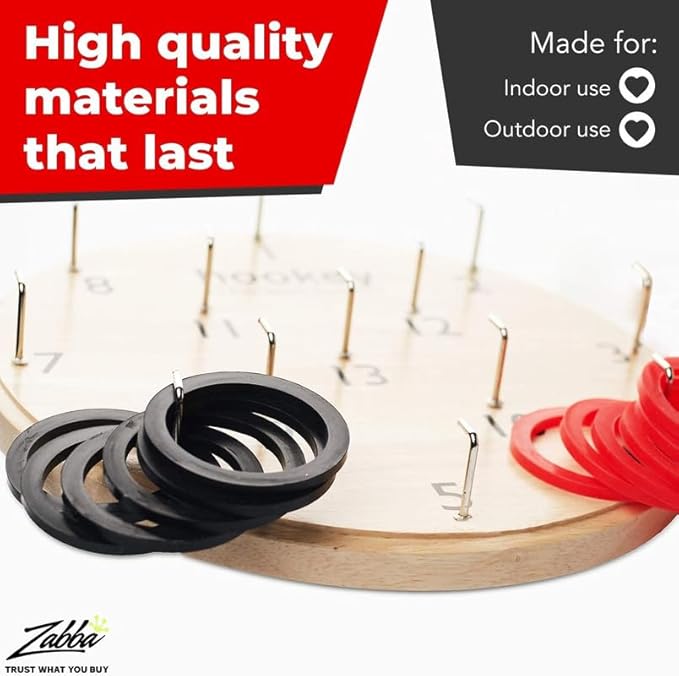 Elite Sportz Equipment Ring Toss Game | Sturdy Wooden Board Set for Kids Outdoor Games | Camping Activities - Adults & Kids Picnic