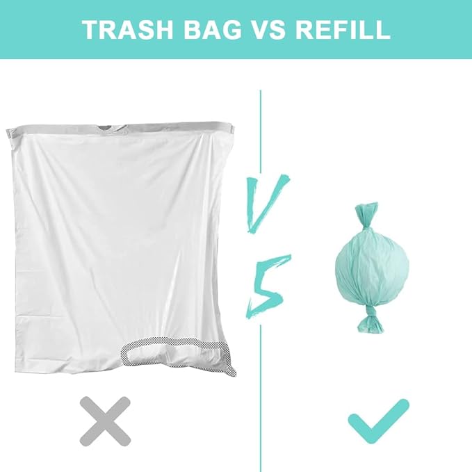 Diaper Disposal Liner Refills Compatible with Janibell Akord 330 Series Adult Diaper System, Lightly Scented,Pack of 4