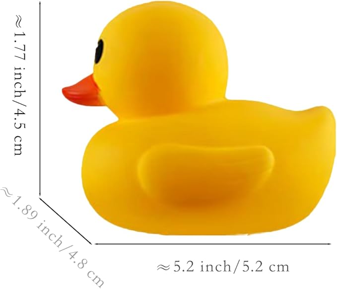 Yellow Rubber Ducks(No Bebe Noise), Without Holes Bath Toys - Floating Waterproof Duckies Gift for Baby Showers, Infants, Kids & Toddlers, Party Decorations, 2 inches (10 pcs)