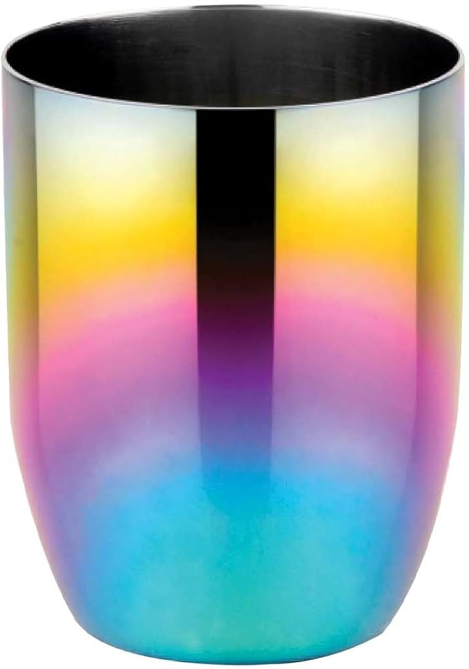 Ahimsa Stainless Steel Kids Cup - Pediatrician Designed Toddler Cups for Open Cup Training, 8oz, 100% BPA Free & Dishwasher Safe (Rainbow Single)