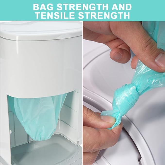 4 Pack Adult Diaper Liner Refills Compatible with Janibell Akord 280 Slim Model Diaper System, A Single Liner Pack Will Last for Over 500 Adult Briefs Using Green