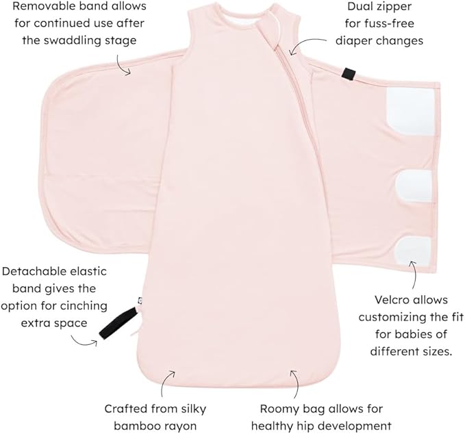 KYTE BABY Unisex Rayon Made from Bamboo Sleep Bag Swaddler for Babies, 1.0 Tog