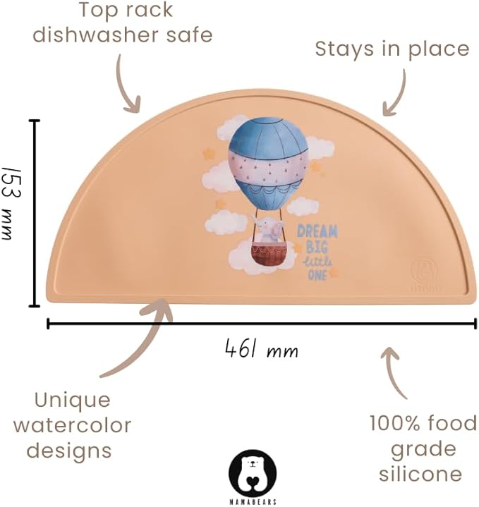 Silicone Baby Bib and Mat | Boys Girls Babies & Toddlers | Waterproof, Adjustable, BPA Free