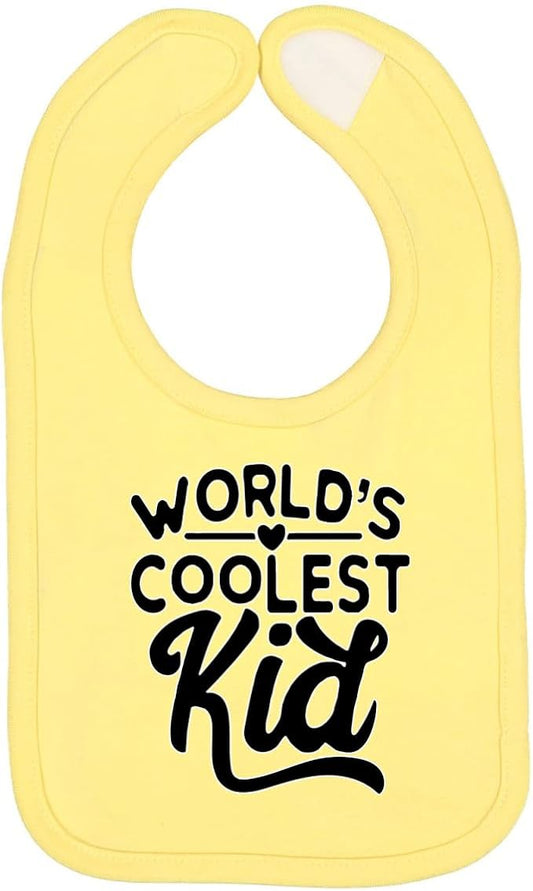 World's Coolest Kid Funny Cute Humor Infant Premium Jersey Baby Bib