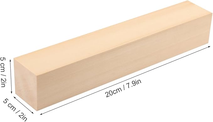 10 Pack Basswood Carving Blocks, 8x2x2 Inches Basswood Blocks for Beginner to Advanced Carvers, Ideal for DIY Projects and Gifts, Soft and Smooth, Easy Whittling and Carving,by GNIEMCKIN
