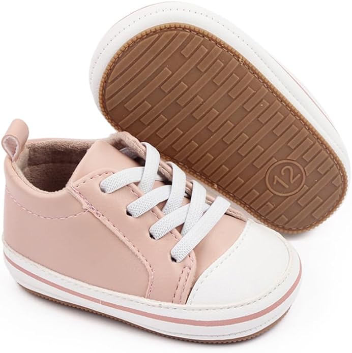 LONSOEN Baby Girls Boys Loafers Prewalker Dress Crib Shoes