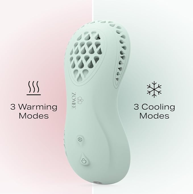 Zomee Warming & Cooling Lactation Massager – 3-in-1 Heat, Cold & Vibration Therapy for Breastfeeding Relief & Better Milk Flow