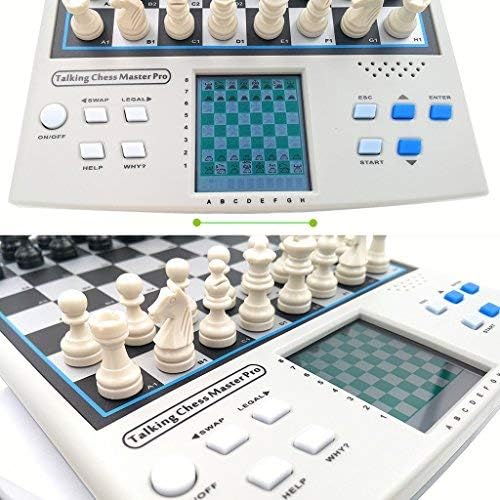iCore Electronic Chess Set, Talking Chess Master Pro, 30 Skill Levels and 14 Brain Games, 1 or 2-Player Modes for All Ages