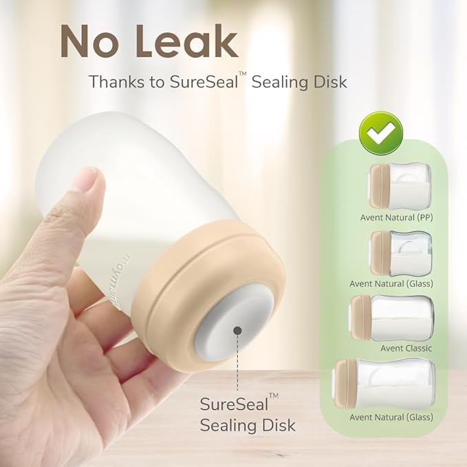 Maymom Wide Neck Breastmilk Collection n Storage Bottle 5.4 oz; Re-markable SureSeal Disc. Fits Spectra S2 Spectra S1 9 Plus.