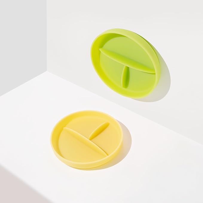 Olababy 100% Silicone Suction Plate | Toddler Plates with Suction | Divided Plates for Kids | Self Feeding Baby Essentials | Baby Registry Must Haves | Microwave Dinner Plates (Blueberry)