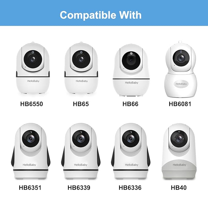 HelloBaby Baby Monitor No WiFi with Crib Clip, 5'' Screen and 30-Hour Battery Life, Baby Monitor with Camera and Audio, Flexible Clamp Mount with Long Gooseneck Arm by Hello Baby