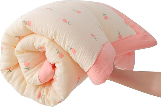 Cotton Muslin Toddler Comforter/Quilt,Ultra Soft & Breathble Muslin Toddler Blanket,All Season Baby Blankets for Boys and Girls, Machine Washable,41"x48"