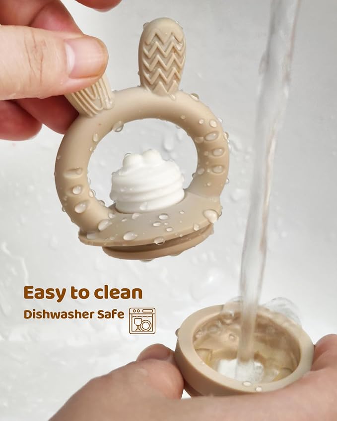 2 Packs Baby Fruit Feeder & Freezer Tray Combo, Push Pop Baby Food Feeder to Safely Introduce New Foods, Fresh & Frozen Food Silicone Feeder, 100% Food Grade, BPA Free