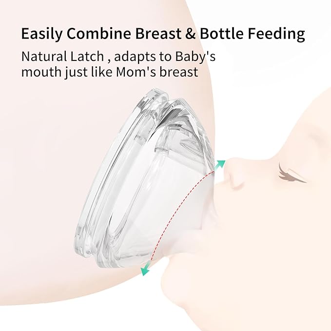 PPSU Natural Baby Bottle for Newborn Breastfeeding Babies, Breast-Like, Anti-Colic, Extra Slow Flow Nipples (SS), 0 Months+, 4 oz, 2 Pack
