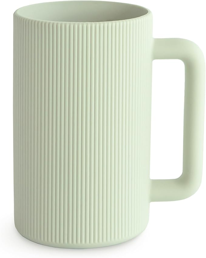 mushie Baby Bath Rinse Cup | 100% Food Grade Silicone | Shampoo & Body Washing Rinser Cup For Kids (Sage)