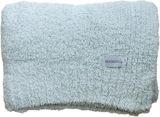 SARANONI Bamboni Baby Blanket | Luxury Plush Super Soft Blanket | Breathable Comfy Blankets for Kids and Teens | Sky Blue - 40" x 60"