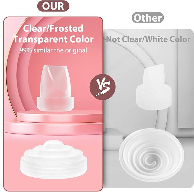 10PCS Breast Pump Parts, 6Pack Silicone Duckbill Valve & 4Pack Silicone Diaphragm Compatible with Momcozy M5 Wearable Breastpump, M5 Breast Pumps Replacement Accessories Breastfeeding Essentials Kit