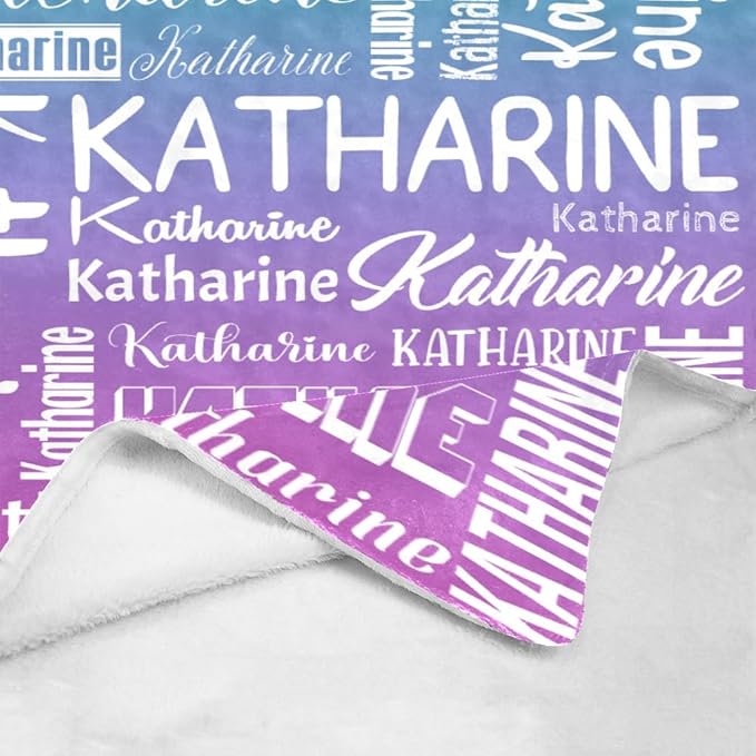 Personalized Blankets with Name Custom Blanket for Adult Kids Baby Customized Blanket Monogrammed Blankets Gifts for Women Men Girls Boys