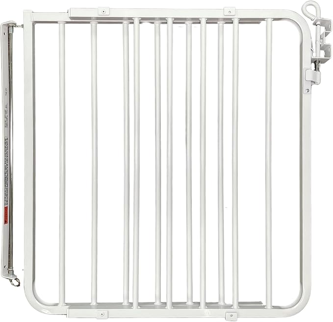 Cardinal Gates MG15 Auto-Lock Baby Gate - Adjustable Indoor Dog Gate - Aluminum Safety Gate for Kids & Pets - 26.5 to 40.5 Inches Wide - White