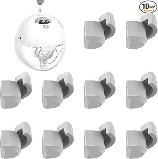 10PCS Replacement Spout Cap Compatible with Momcozy M5 Wearable Breastpump Gray, Pouring Spout Cap Pump Parts Fit for M5, Dustproof, Keep Clean, Prevents Leaks Silicone Spout Cover Breastpump Parts