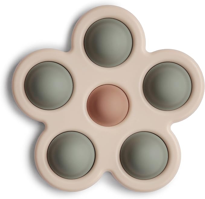 mushie Flower Press Toy (Dried Thyme/Natural/Shifting Sand)