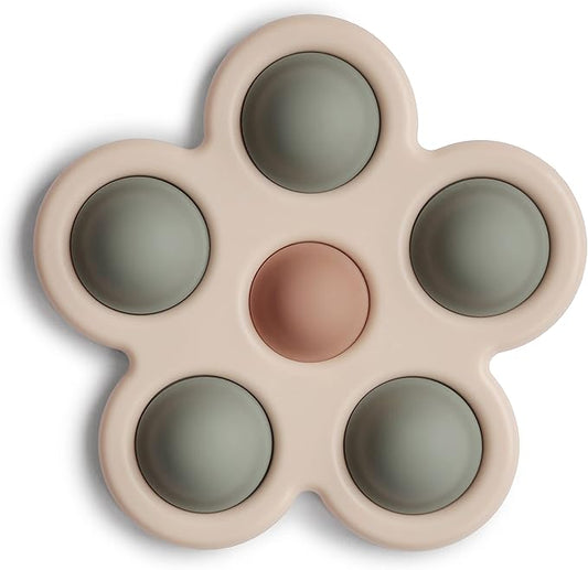 mushie Flower Press Toy (Dried Thyme/Natural/Shifting Sand)