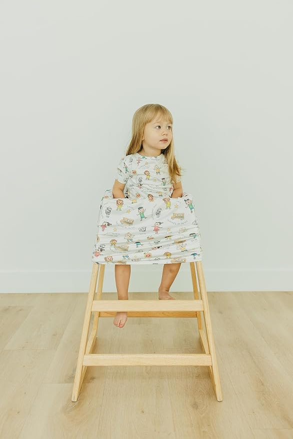 Copper Pearl Baby Car Seat Cover Canopy and Nursing Cover Multi-Use Stretchy 5 in 1 Gift 'CoComelon Friends' - One Size