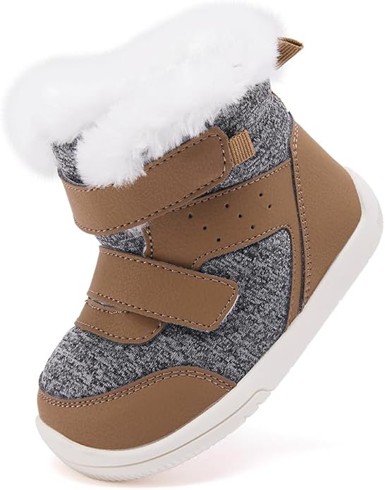 BMCiTYBM Toddler Baby Winter Snow Boots Boy Girl Faux Fur Warm Non Slip First Walking Infant Shoes