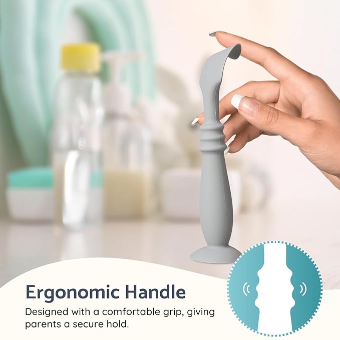 3 Packs Silicone Diaper Cream Applicator with Suction Base, Diaper Cream Spatula Applicator for Babies, Soft Silicone Diaper Cream Brush (White/Sage/Ether)