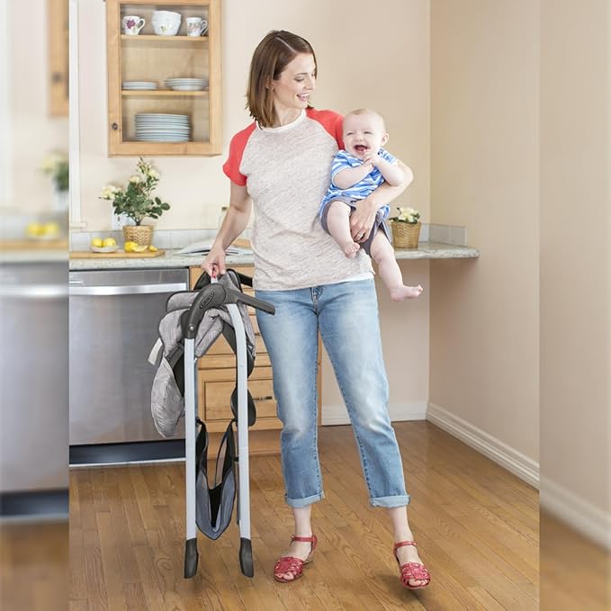 Graco Slim Snacker High Chair, Ultra Slim, Fast-Folding, Multiple Recline Positions, Comfortable Feeding, Whisk