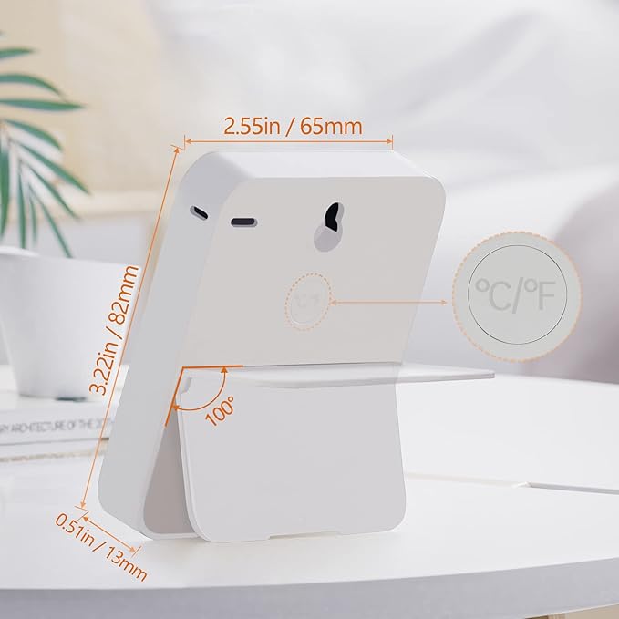 DIGITEN Digital Hygrometer Indoor Thermometer Humidity Meter Rare 360° HD E-Ink Screen Room Thermometer with Temperature and Humidity Monitor Mini Hygrometer Thermometer