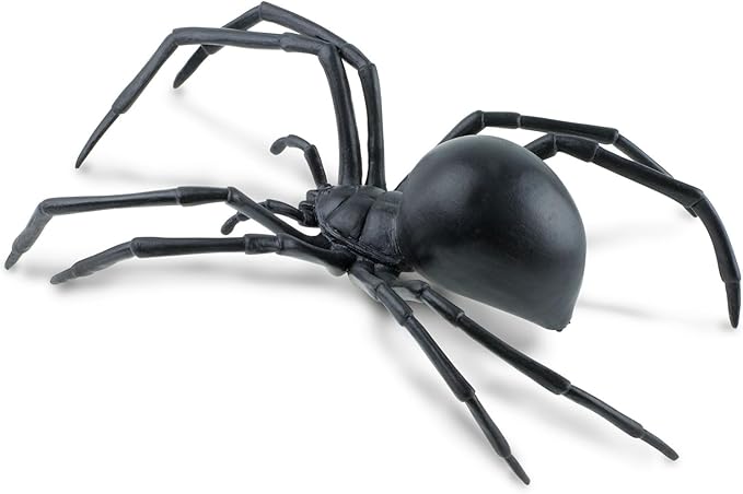 Safari Ltd. Black Widow Spider Figurine - Realistic 6.5" Arachnid Figure - Educational Toy for Boys, Girls, and Kids Ages 3+