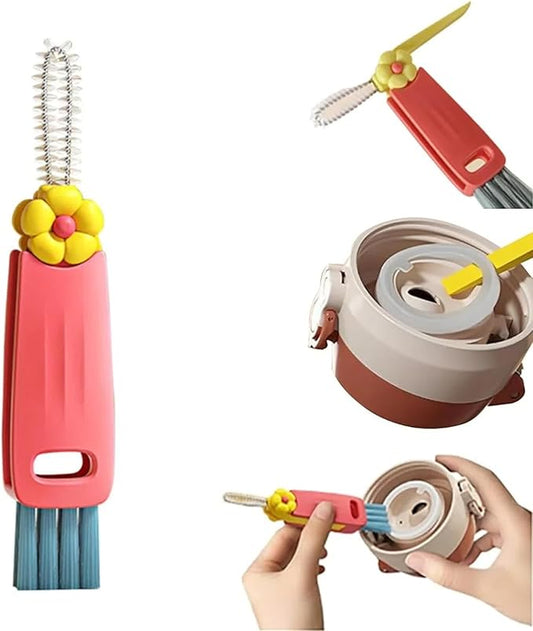 Upgraded 3 in 1 Cup Lid Cleaning Brush, 2025 New Multifunctional Lid Cleaner Brush, Bottle Cleaner Brush for Coffee Cups Lid Gap, Home Kitchen Crevice Cleaning Brush Tools