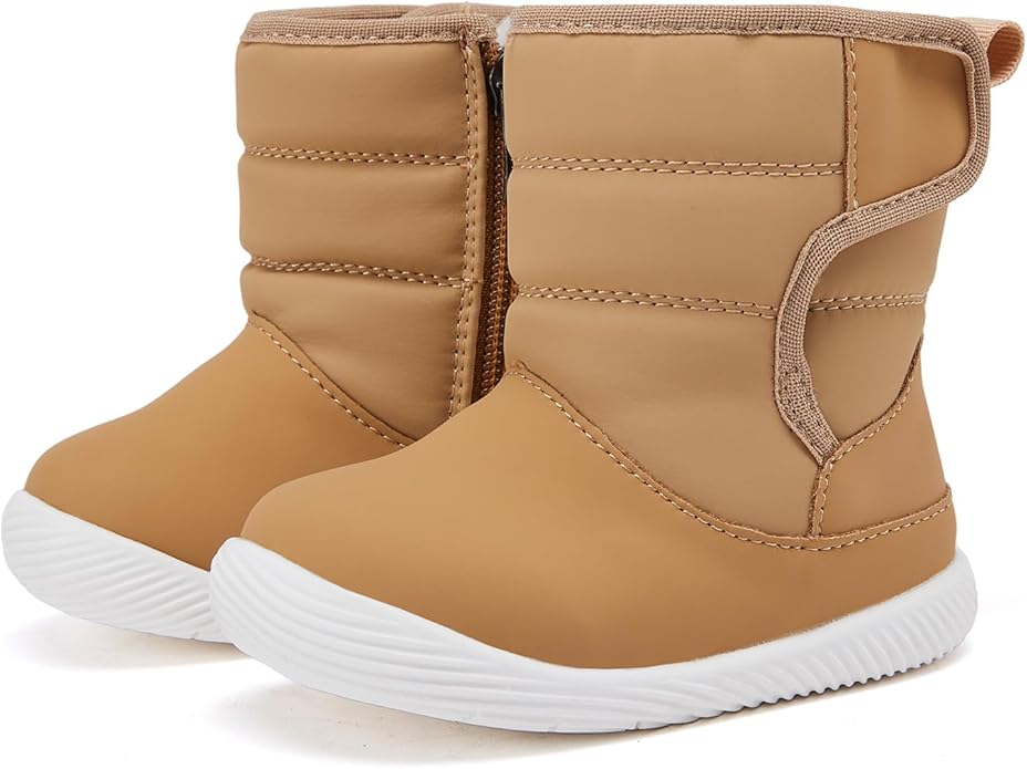 BMCiTYBM Baby Boy Girl Snow Boots Waterproof Winter Warm Booties Nonslip Lightweight Outdoor Shoes for First Walkers 6 9 12 18 24 Months(Infant/Toddler)