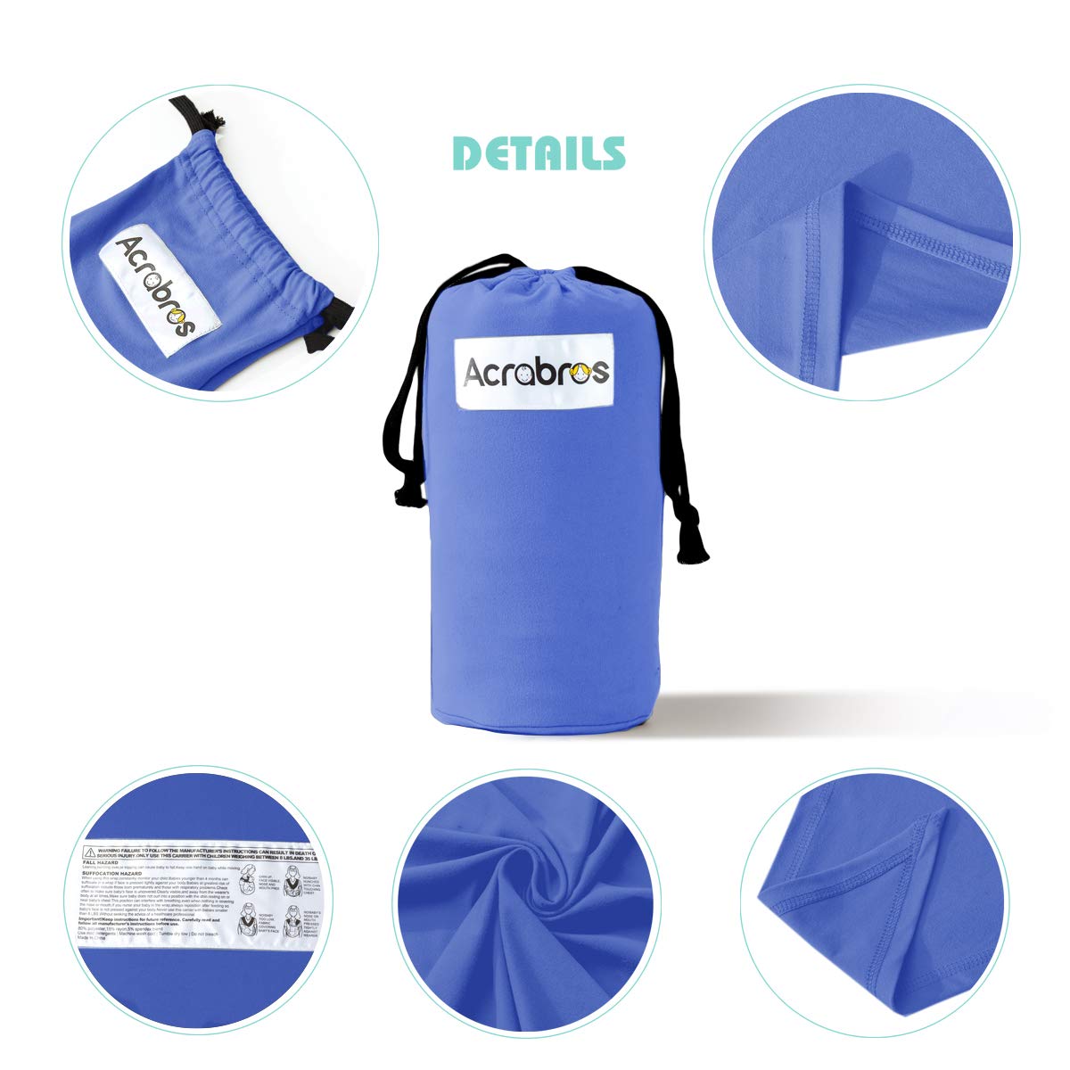 Acrabros Baby Wrap Carrier,Hands Free Baby Carrier Sling,Lightweight,Breathable,Softness,Perfect for Newborn Infants and Babies Shower Gift,Purple